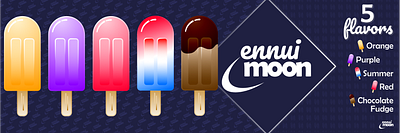 ennui moon popsicles affinity designer branding illustration logo vector