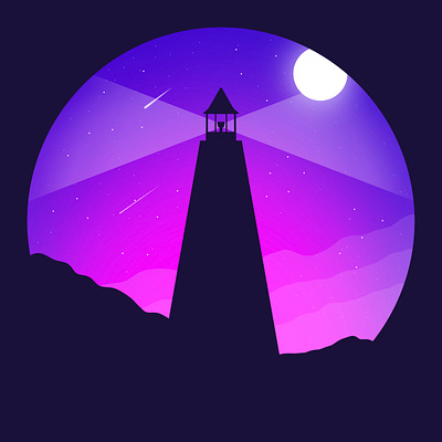 lighthouse art digital art graphic designer illustration lighthouse procreate