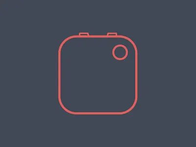 Narrative Clip Minimal Product Logo blue flat illustration logo minimal narrativeclip red