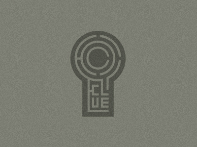 Escape Game concept branding dallas icon keyhole logomark maze