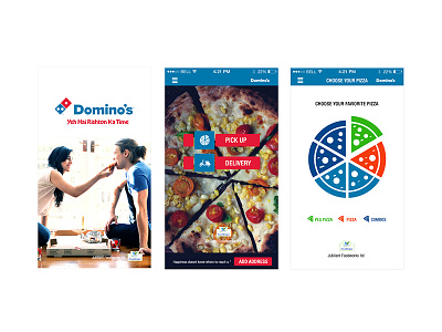 Domino's Mobile App mobile app ui visual design