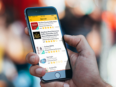 Re-envisioning Untappd app beer ios mockup