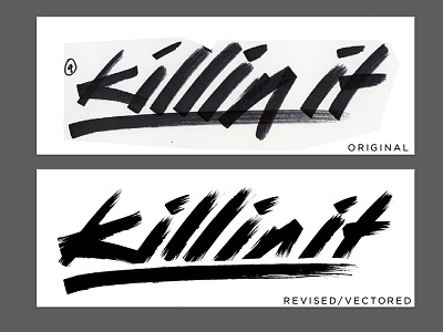 Killin It art design illustration it killin marker tattoo typography