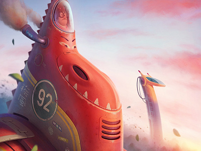 running machines baydakov aleksey baydaku character design illustration
