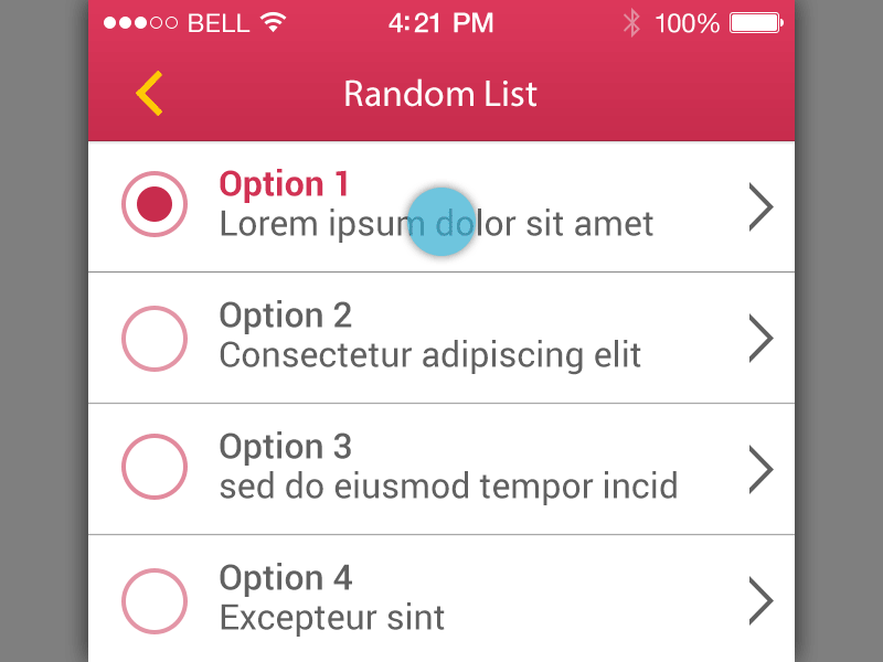 RadioButton mobile radiobutton ui