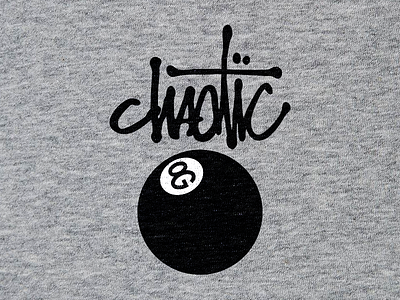 Chaotic vs Stussy 8 Ball 8 advertising ball black branding graphic design graphics hijack logo stussy subvertising white