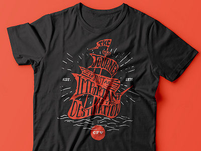 CRV Tee Take Two apparel boat design illustration lettering ship tee tshirt typography