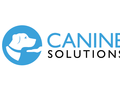 Canine Solutions Logo Concept 3 dog training dogs team together training