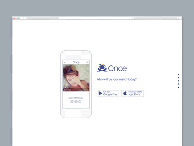 Getonce android app application getonce home ios landing once ui ux