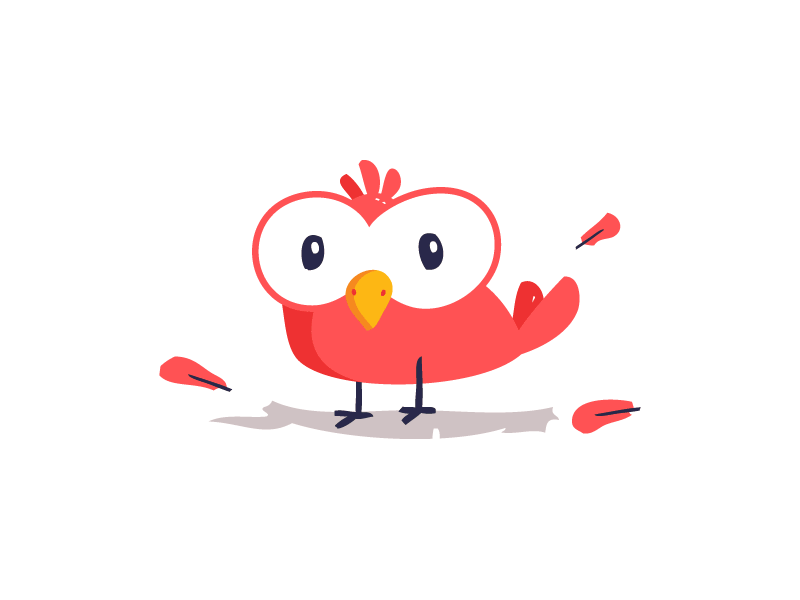Mascccots bird black eye man mascots red white