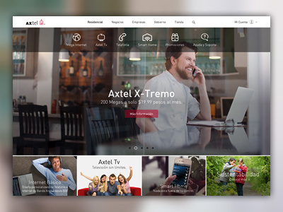 [WIP] Axtel Redesign broadband clean design homepage internet mario maruffi simple ui understandable ux web design