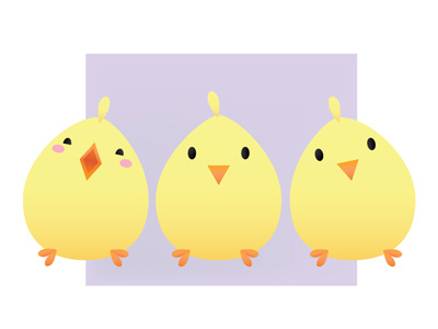 Cheeeep chicks easter illustration pastel simple vector