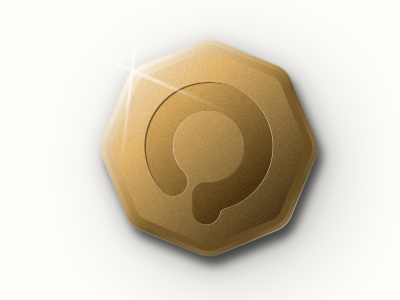 Quarter Coin Golden graphics icon quarter sketch3