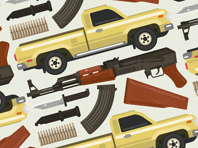 Middle East democracy starter pack 47 ak democracy gun kalashnikov pickup rifle toyota