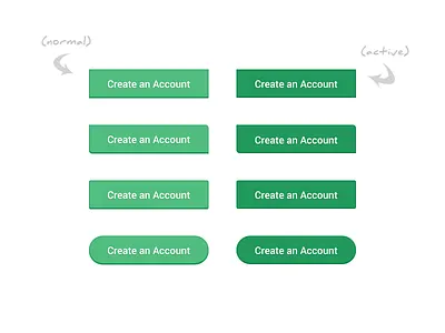 Different Button Styles arrows button buttons rounded styles ui web