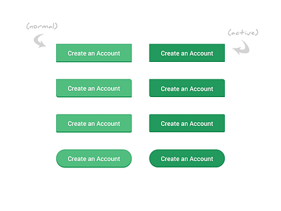 Different Button Styles arrows button buttons rounded styles ui web