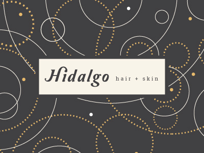 Hidalgo 2 hair identity logo pattern salon script skin