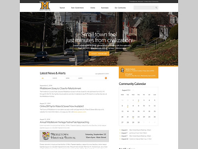 Town Website town ui ux website