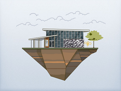 Bee Care Center 2d architecture bayer bee care bees building illustration love
