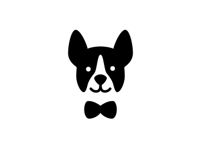 Barklyn Pup black and white cute dog logo puppy