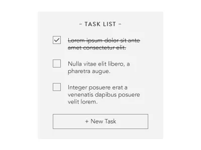 Simple Task List check checkbox list task tasks