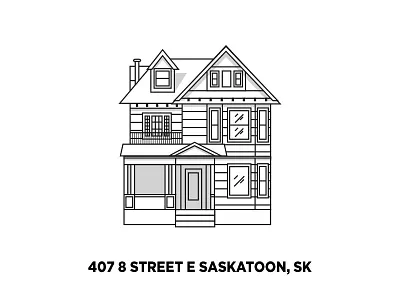 Random House architecture black and white building illustration line art minimal vector