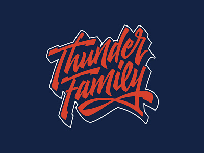 Thunder Family Lettering brushlettering chile concepcion handlettering lettering santiago type typography