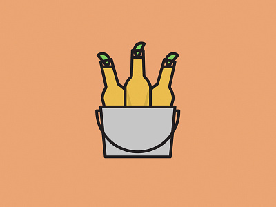 Cerveza Bucket icon illustration illustrator vector