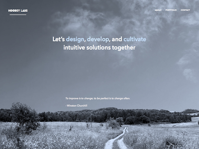 Portfolio Site Landing Page dark flat portfolio simple ui web