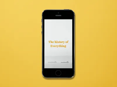 The history of Everything appdesign design flat history interactiondesign ios prototype ui ux