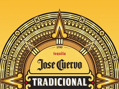 Cuervo bottle branding cuervo label tequila vector