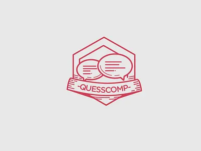 QUESSCOMP - Compiler 2015 flat icon line art logo modern quesscomp quick guess simple