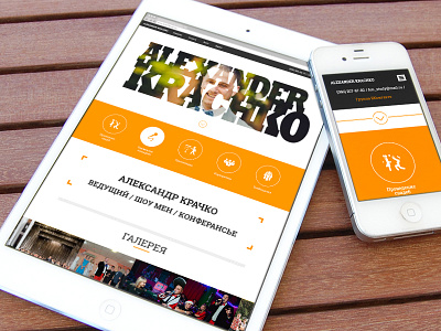 Alexander Krachko — One Page Website bright creative mobile one page responsive ui web design