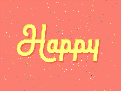 Happy identity lettering logo