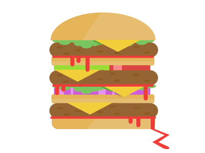 Let's try that again animation flat food gif icon illustration material design