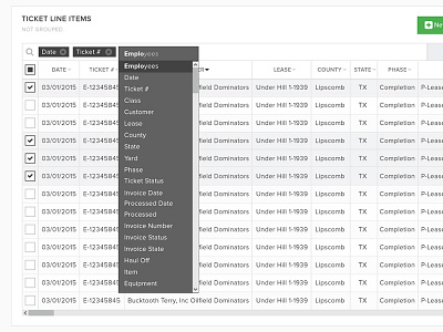 Grouping, filtering, and sorting filtering grid grouping interface sorting ui ux