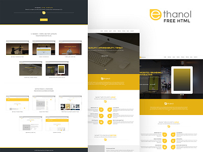 Free! Portfolio HTML Template agency ethanol template free bootstrap free html free web design freebies portfolio template responsive