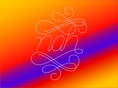 nah gradient handlettering lettering nah script swirls