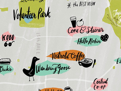 Capitol Hill editorial illustration map
