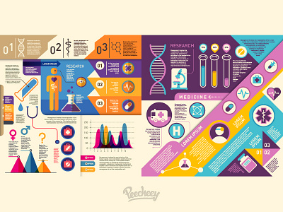 Medical Infographic set adobe free health illustrator infographic medical vector