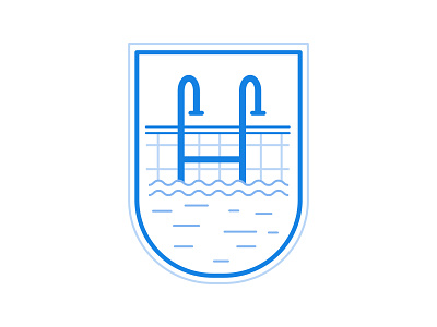 Gym Reimbursement badge blue swimming pool