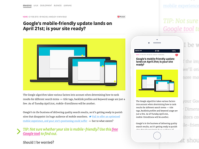 Flow Blog agency blog design friendly google mobile pocket stories ui ux website write