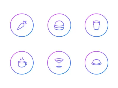 Icons For KX designer drink eating food glyph icon ios iphone london product product designer watch