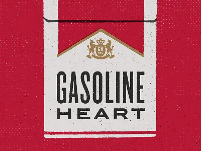 Gasoline Heart cigarettes gasoline heart gigposter halftone poster print