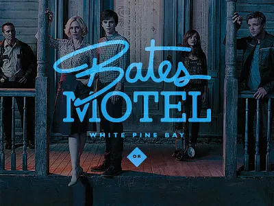 Bates Motel (Playoff Challenge) badge bates bates motel custom logo norma norman oregon psycho script tv typography