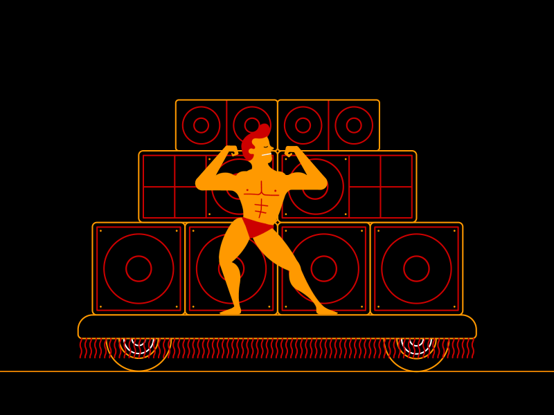 Muscle Dude 2d ae animation buck flex gif mastercard muscle parade