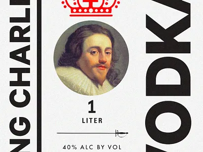 King Charles Vodka Label