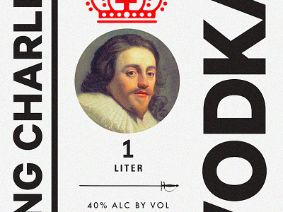 King Charles Vodka Label