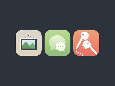 iOS Icons icon design icons ios ios icons messages music photos