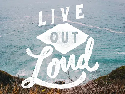 LOL beach drawntype handlettering lettering loud ocean